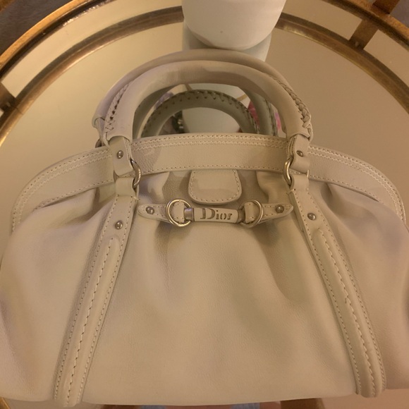 Dior Cream Satchel with Silver Hardware and Structured Design - Picture 2 of 8